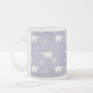 Tasse Givré Motif de Noël avec ours polaires et flocons de nei