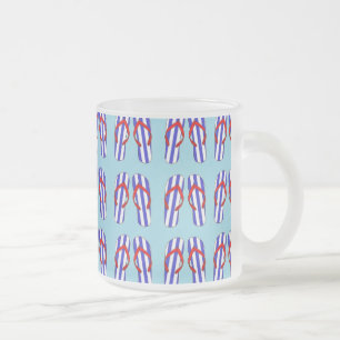 Tasse Givré Motif des tongs à taches bleues