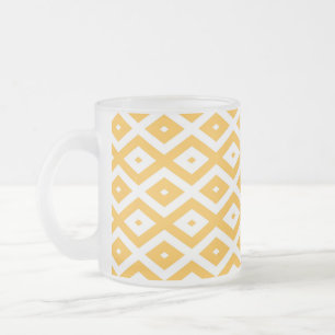 Tasse Givré Motif diamant jaune et blanc soleil