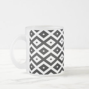 Tasse Givré Motif diamant noir et blanc