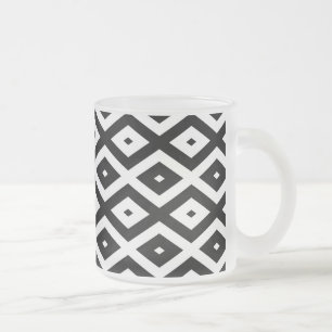 Tasse Givré Motif diamant noir et blanc