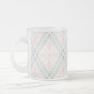 Tasse Givré Motif diamant pastel vert et rose