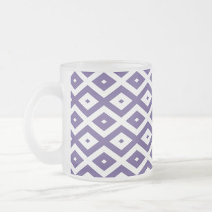 Tasse Givré Motif diamant ultra violet et blanc