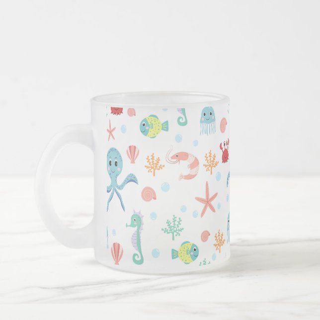 Tasse Givré Motif du monde marin (Gauche)