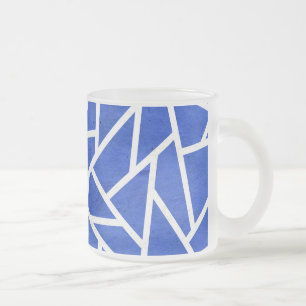Tasse Givré Motif en mosaïque bleue et blanche