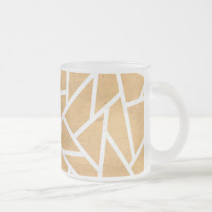Tasse Givré Motif en mosaïque jaune et blanc