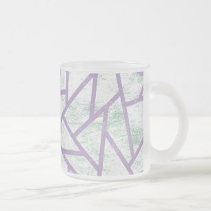 Tasse Givré Motif en mosaïque vert clair et lavande