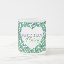 Motif Myrtilles Moderne Vert Bleu Personnaliser.