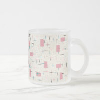 Motif rose atomique rétro givrée de verre