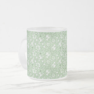 Tasse Givré motif rose en vert clair