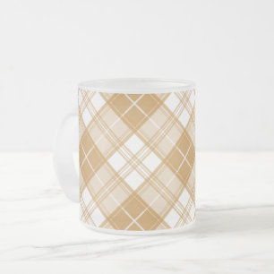 Tasse Givré Motif Tartan Brun Blanc yxm0uat9