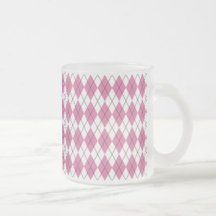 Tasse Givré Motif Tartan des années 70 Rose