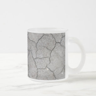 Tasse Givré Mug: Argile de sol Gris Sec Cassé. Finition figé
