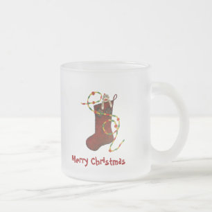 Tasse Givré Musique de singe de Noël