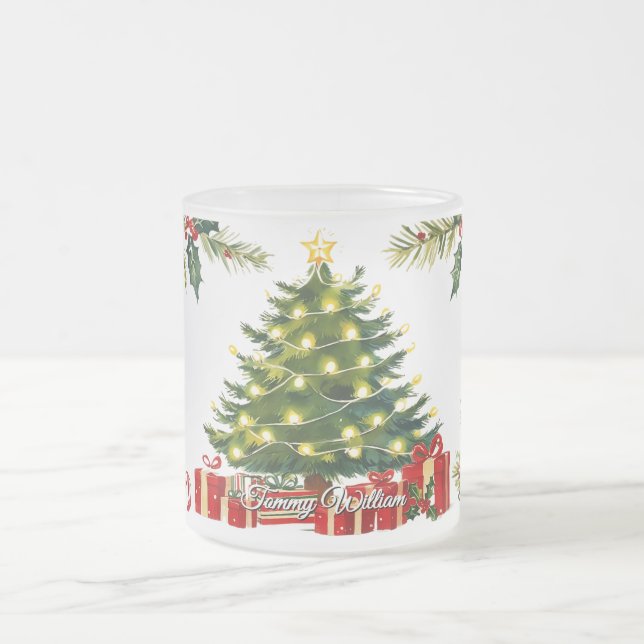 Tasse Givré Noël traditionnel Vintage (Centre)