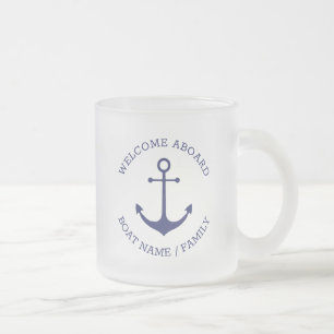 Tasse Givré Nom de bateau personnalisé Accueil À bord de l'a