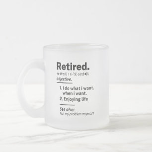 Tasse Givré Nom de définition à la retraite, Drôle cadeau d