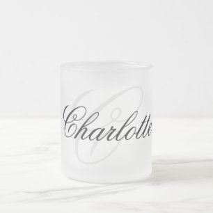Tasse Givré Nom personnalisé élégant Monogramme