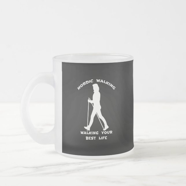 Tasse Givré Nordic Walking - Marcher votre meilleure vie (Gauche)