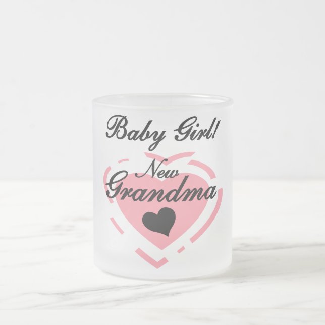 Tasse Givré Nouveau Grand-mère Baby Girl Tshirts et cadeaux (Centre)