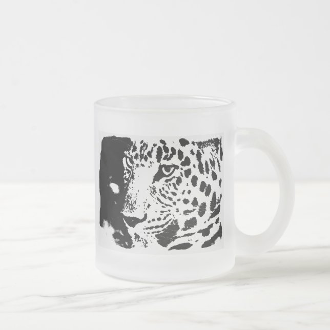 Tasse Givré Oeil noir et blanc du léopard (Droit)