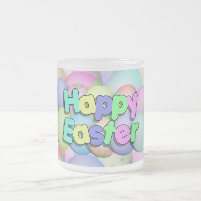 Tasse Givré Oeufs de Pâques colorés - Joyeux Pâques (Centre)