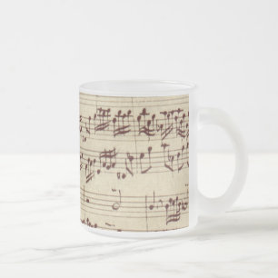 Tasse Givré Old Music Notes - Bach Music Sheet