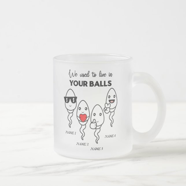 Tasse Givré On Vivait Dans Les Boules, Nom Personnalisé Papa (Droit)