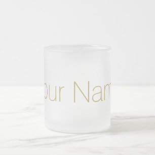 Tasse Givré Or personnalisé avec votre copie nommée