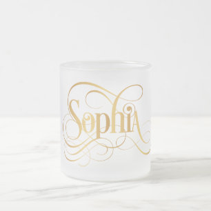 Tasse Givré Or tourbillonnant personnalisé de Sophia de