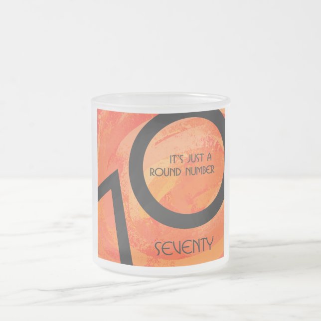 Tasse Givré Orange 70 Anniversaire de la Décennie (Centre)