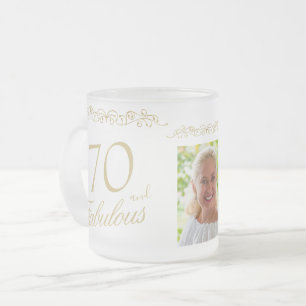 Tasse Givré Ornement 70 et Fabuleux Photo 70e Anniversaire