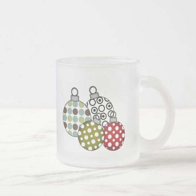 Tasse Givré Ornements de vacances rétro (Droit)