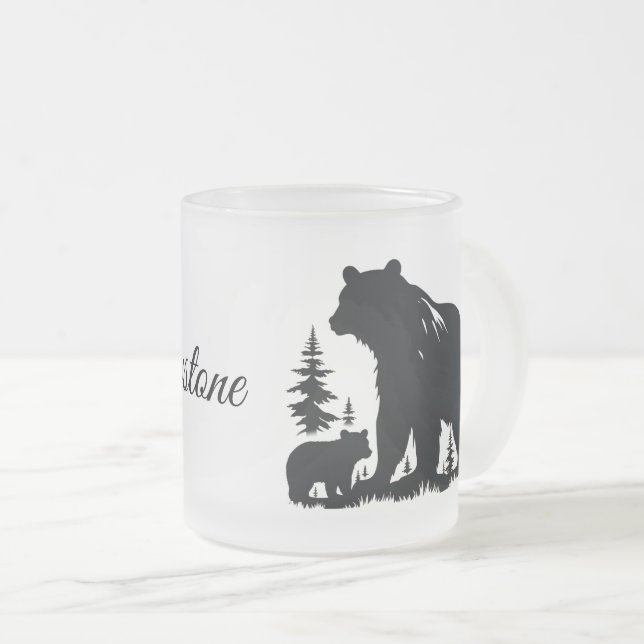 Tasse Givré Ours en verre givré (Devant droit)