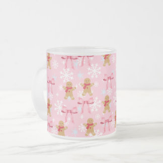 Tasse Givré Pain d'épices rose canette de Noël