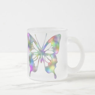 Tasse Givré Papillon d'arc-en-ciel