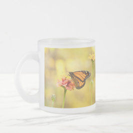 Tasse Givré Papillon Monarque sur Zinnia