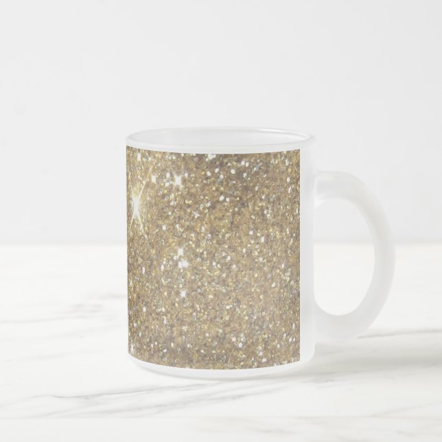 Tasse Givré Parties scintillantes de luxe d'or - image (Droit)