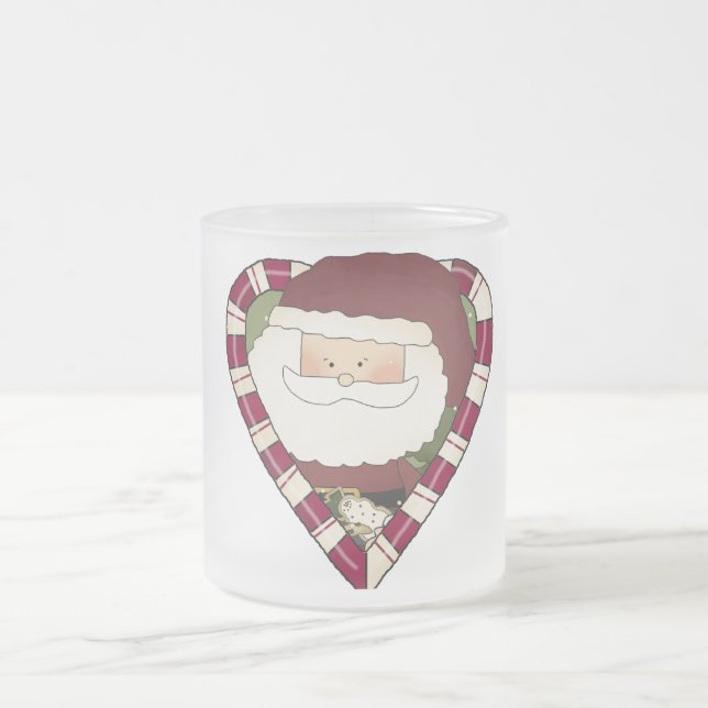 Tasse Givré Père Noël Heart Holiday Tshirts et cadeaux (Centre)