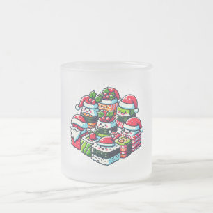 Tasse Givré Père Noël's Sushi Delight Funny Festin Art de Noël