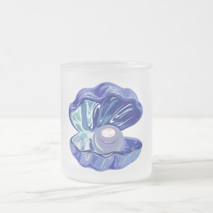 Tasse Givré Perle à l'intérieur d'un coquillage océanique