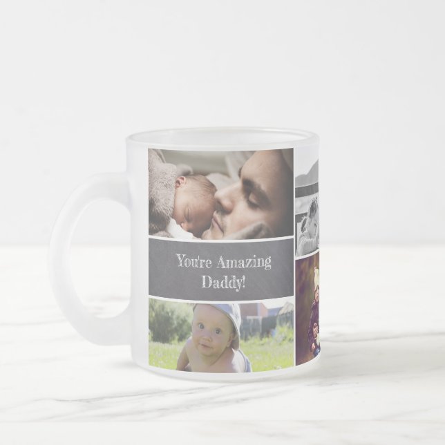 Tasse Givré Personnalisé, Photo personnalisée Fête des pères p (Gauche)