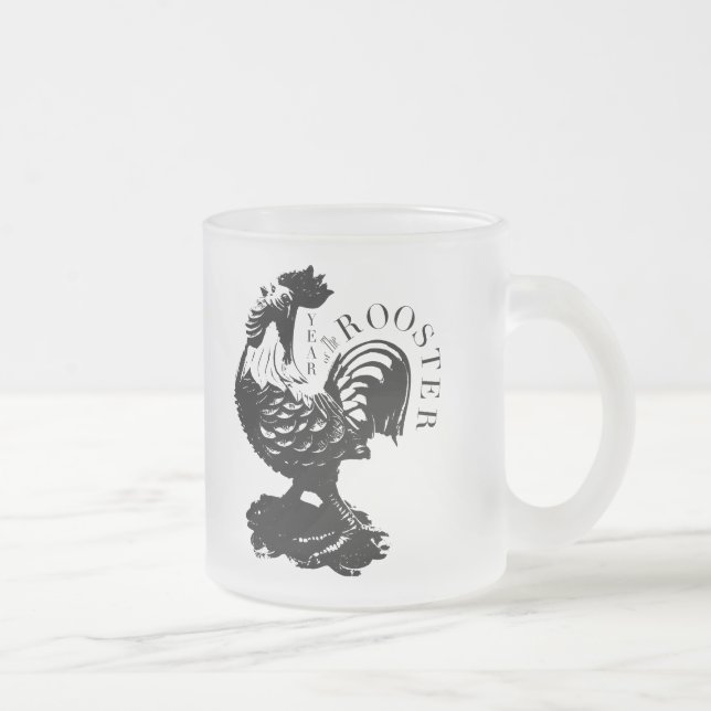 Tasse Givré Personnalité Coq chinois Zodiac Anniversaire FG Mu (Droit)
