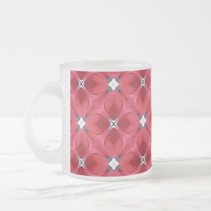 Tasse Givré Pétales de rose rouge motif diamant
