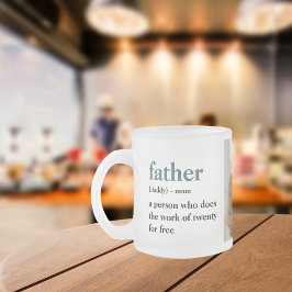 Tasse Givré Photo Collage moderne Happy Fête des pères Cadeau
