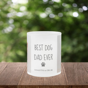 Tasse Givré Photo Collage moderne Meilleur Papa Chien Jamais