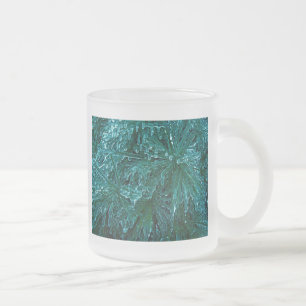Tasse Givré Pin glacé en pâte de verre - Turquoise