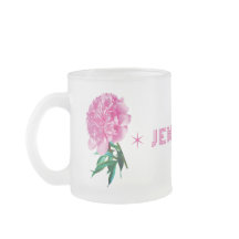 Pivoine Rose Étoile Féminine Personnaliser Nom