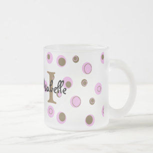 Tasse Givré Pois Brown roses Monogrammes