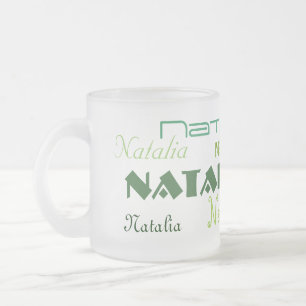 Tasse Givré Polices fraîches votre nom personnalisé